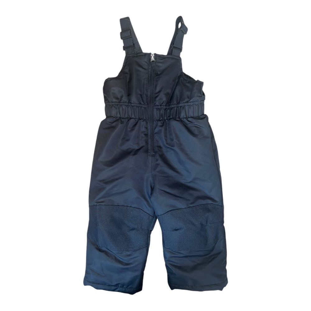 Wonder Nation Adjustable Black Snow Bibs Unisex Toddler 2T EUC